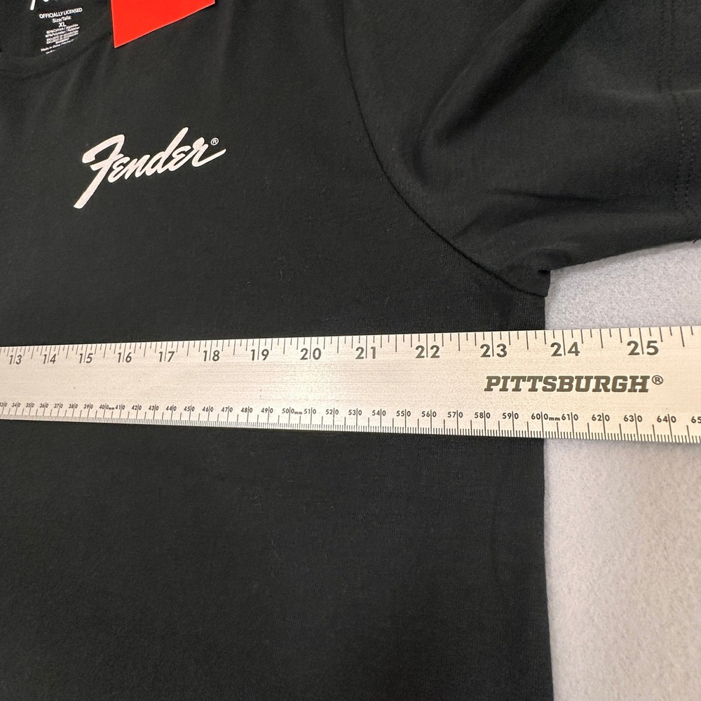 Fender Graphic Tee Mens XL Black New Officially Licensed Logo T-Shirt - Picture 3 of 6